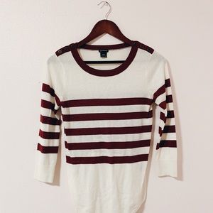 Club Monaco Striped Knot Top